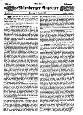 Nürnberger Anzeiger Sonntag 12. November 1865