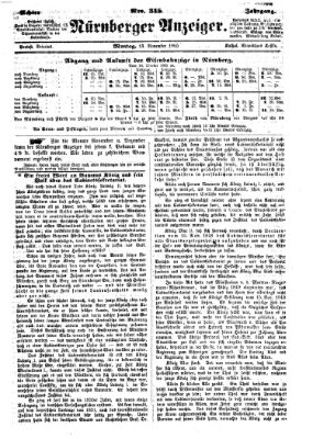 Nürnberger Anzeiger Montag 13. November 1865