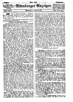 Nürnberger Anzeiger Mittwoch 15. November 1865