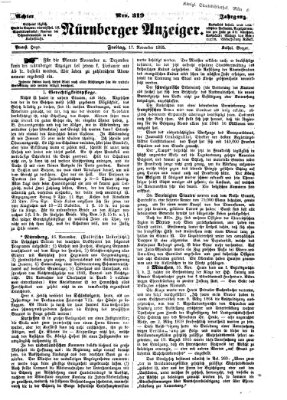 Nürnberger Anzeiger Freitag 17. November 1865