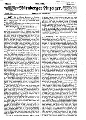 Nürnberger Anzeiger Samstag 18. November 1865