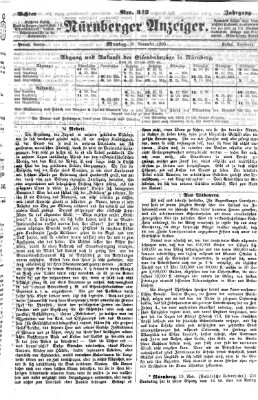 Nürnberger Anzeiger Montag 20. November 1865