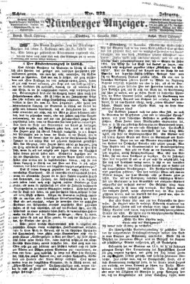 Nürnberger Anzeiger Dienstag 21. November 1865