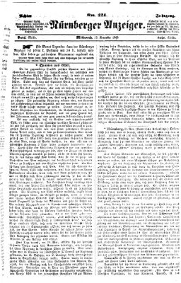 Nürnberger Anzeiger Mittwoch 22. November 1865