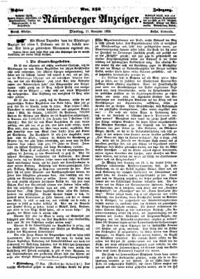 Nürnberger Anzeiger Dienstag 28. November 1865