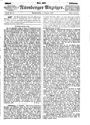 Nürnberger Anzeiger Donnerstag 30. November 1865