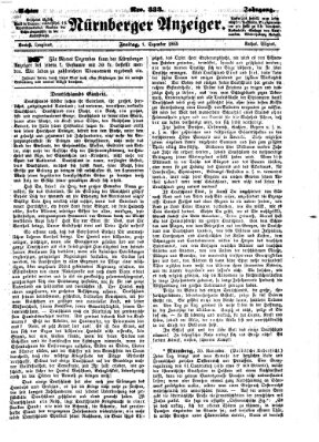 Nürnberger Anzeiger Freitag 1. Dezember 1865