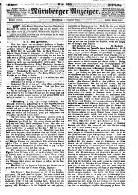 Nürnberger Anzeiger Sonntag 3. Dezember 1865