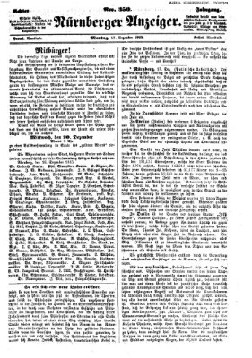 Nürnberger Anzeiger Montag 18. Dezember 1865