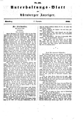 Nürnberger Anzeiger Sonntag 17. September 1865