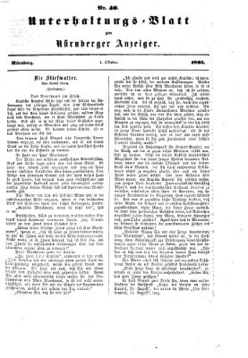 Nürnberger Anzeiger Sonntag 1. Oktober 1865