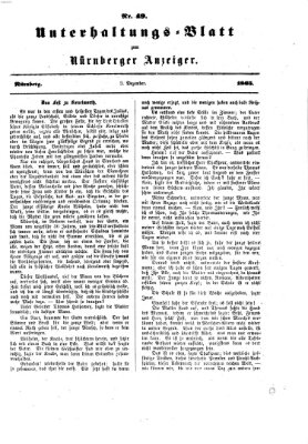 Nürnberger Anzeiger Sonntag 3. Dezember 1865