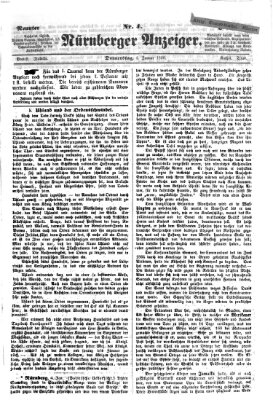 Nürnberger Anzeiger Donnerstag 4. Januar 1866