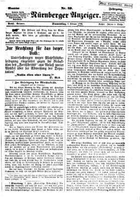 Nürnberger Anzeiger Donnerstag 8. Februar 1866