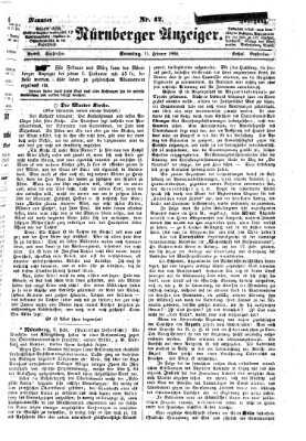 Nürnberger Anzeiger Sonntag 11. Februar 1866