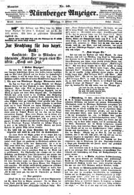 Nürnberger Anzeiger Montag 19. Februar 1866