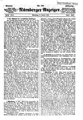 Nürnberger Anzeiger Sonntag 25. Februar 1866