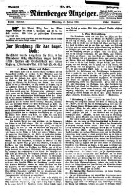 Nürnberger Anzeiger Montag 26. Februar 1866