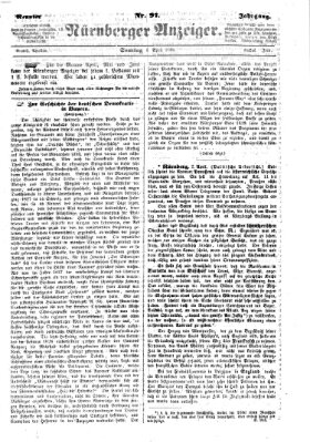 Nürnberger Anzeiger Sonntag 8. April 1866