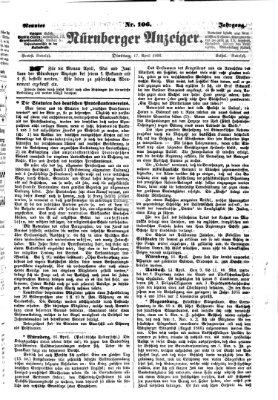 Nürnberger Anzeiger Dienstag 17. April 1866