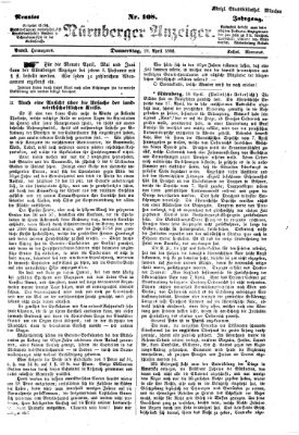 Nürnberger Anzeiger Donnerstag 19. April 1866