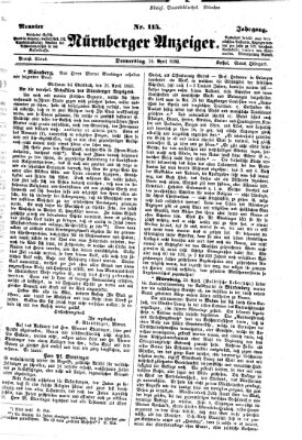 Nürnberger Anzeiger Donnerstag 26. April 1866