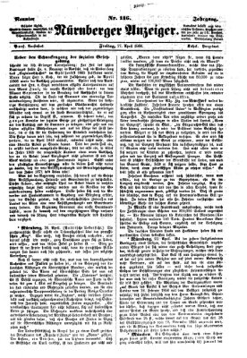 Nürnberger Anzeiger Freitag 27. April 1866