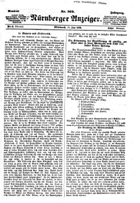 Nürnberger Anzeiger Mittwoch 20. Juni 1866