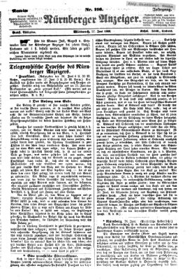 Nürnberger Anzeiger Mittwoch 27. Juni 1866