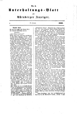 Nürnberger Anzeiger Sonntag 28. Januar 1866