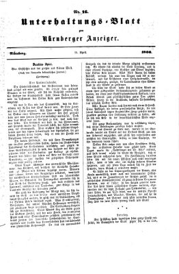 Nürnberger Anzeiger Sonntag 15. April 1866