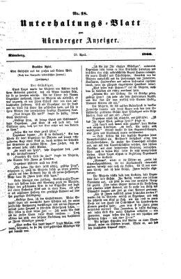 Nürnberger Anzeiger Sonntag 29. April 1866