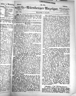 Nürnberger Anzeiger Donnerstag 11. Juli 1867