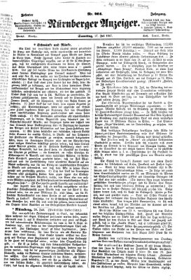 Nürnberger Anzeiger Samstag 27. Juli 1867