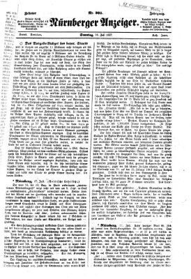 Nürnberger Anzeiger Sonntag 28. Juli 1867