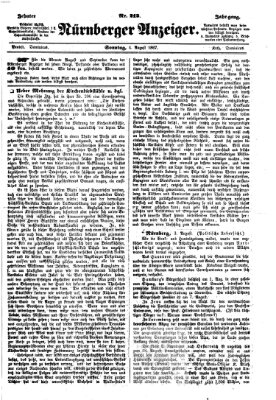 Nürnberger Anzeiger Sonntag 4. August 1867