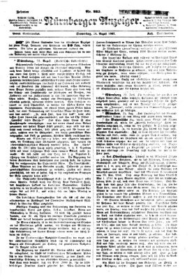 Nürnberger Anzeiger Samstag 24. August 1867