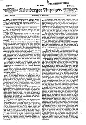 Nürnberger Anzeiger Samstag 31. August 1867