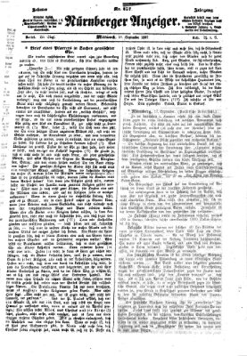 Nürnberger Anzeiger Mittwoch 18. September 1867