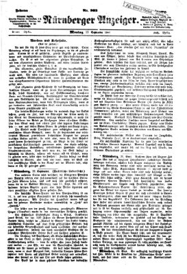 Nürnberger Anzeiger Montag 23. September 1867