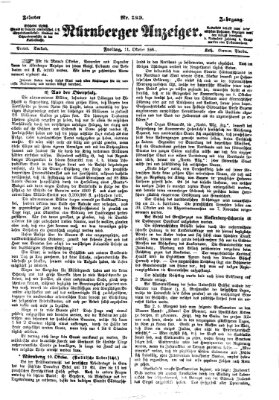 Nürnberger Anzeiger Freitag 11. Oktober 1867