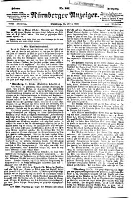 Nürnberger Anzeiger Samstag 12. Oktober 1867