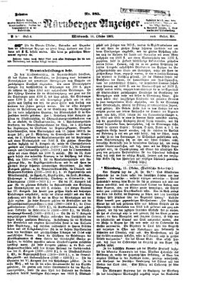 Nürnberger Anzeiger Mittwoch 16. Oktober 1867