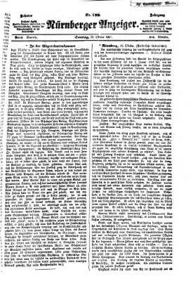 Nürnberger Anzeiger Sonntag 20. Oktober 1867