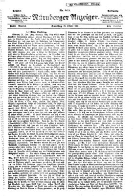 Nürnberger Anzeiger Samstag 26. Oktober 1867