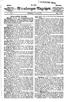 Nürnberger Anzeiger Sonntag 27. Oktober 1867