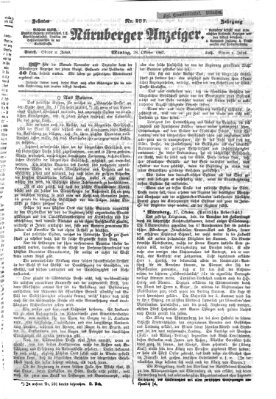 Nürnberger Anzeiger Montag 28. Oktober 1867