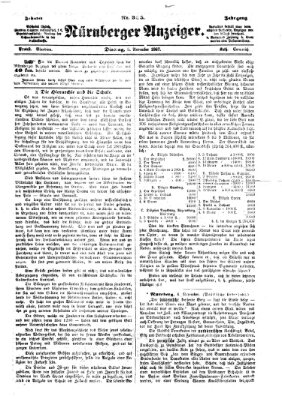 Nürnberger Anzeiger Dienstag 5. November 1867