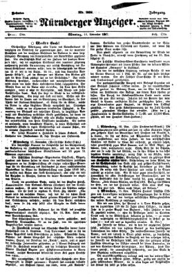 Nürnberger Anzeiger Montag 18. November 1867