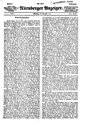 Nürnberger Anzeiger Freitag 22. November 1867